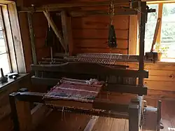 A loom in an Old Believer homestead in Slutiški, Latvia