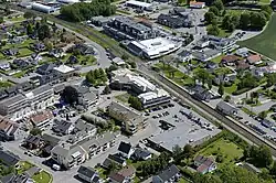 View of the village centre