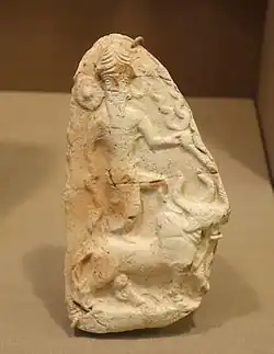 Storm god, Ishchali, Isin-Larsa to Old Babylonian, 2000–1600 BC, baked clay - Oriental Institute Museum, University of Chicago