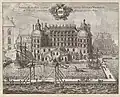 Wrangel Palace in the 1660s. Copperplate by Erik Dahlberg from the Suecia Antiqua et Hodierna.