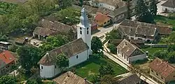The Reformed Church of Suza from a bird's eye-view