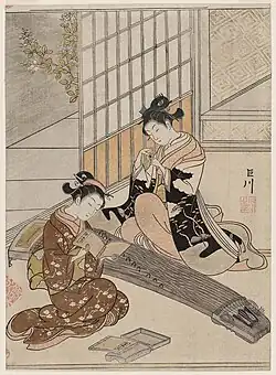 Kotoji no rakugan, first state, 1766, bearing Kyosen's seal: 巨川