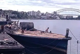 Being redecked after the 1972 fire that destroyed her superstructure.