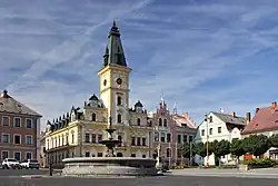 T. G. Masaryka Square with the town hall