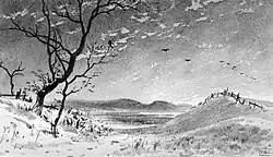 "Winter Landscape" watercolor.