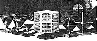 The TRS and ORS families. From left to right: TRS Mk. 3, TRS Mk. 2, TRS Mk.1, an OV3 bus, ORS Mk. 1, ORS Mk. 2, ORS Mk. 3