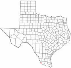 Location of Falcon Village, Texas