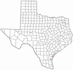 Location of Ingleside on the Bay, Texas