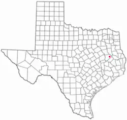 Location of Kennard, Texas