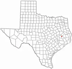 Location of Oakhurst, Texas