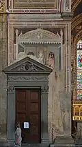 Fresco remains by Taddeo Gaddi on the left-hand side of the chapel, superimposed by the Giorgio Vasari's High Renaissance architecture