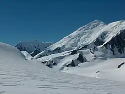 Helmet Peak (in the left background) and Great Needle Peak from Kuzman Knoll