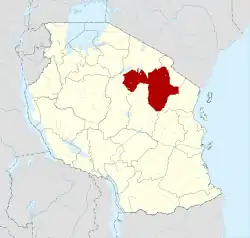 Location in Tanzania