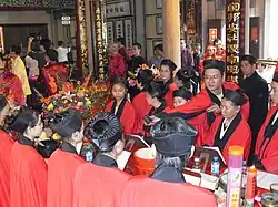 Taoist ceremony at Xiao ancestral temple in Chaoyang, Shantou, Guangdong (daoshi), April 2010.