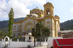 The current mosque and former church in Akanthou