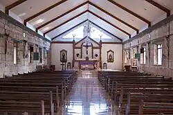 Nave and sanctuary of Santa Mónica Parish Church