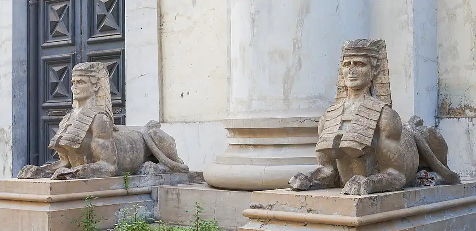 Sphinxes of the Masonic Temple of Santa Cruz de Tenerife, Spain, by Manuel de Cámara, 1899-1902