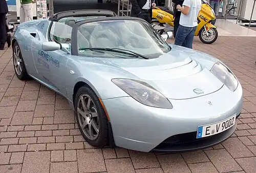 The Tesla Roadster (2008).