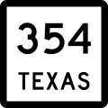 State Highway 354 marker