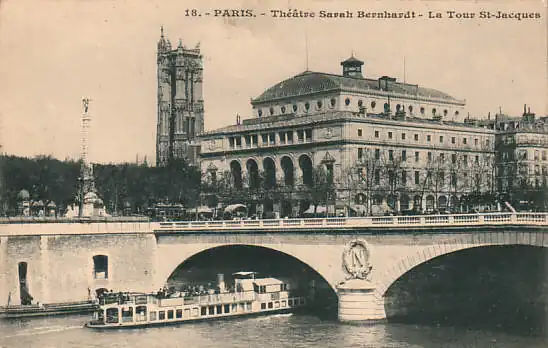 The Théâtre Sarah Bernhardt (now the Théâtre de la Ville) (c. 1905)