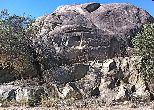 The rock from the south – from the highway