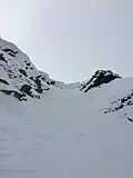 The Couloir Run on Whistler Mountain