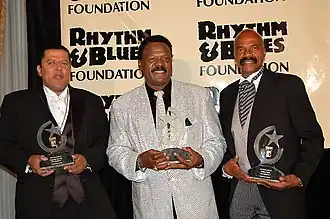 The Delfonics at The Rhythm & Blues Foundation in 2006. L-R: Randy Cain, William Hart and Wilbert Hart