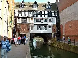 The medieval High Bridge in Lincoln, whose restricted air draft gives it the name The Glory Hole.