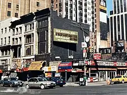 Photo of the first National Debt Clock at the original location near Times Square