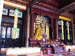 Statue of the Deity in the Cheng Huang Temple of Xi'an.