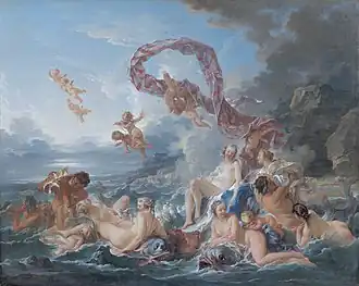 The Triumph of Venus; by François Boucher; 1740; oil on canvas; 130 × 162&nbsp;cm; Nationalmuseum, Stockholm, Sweden