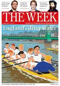 Cover of The Week UK magazine showing rowing boats