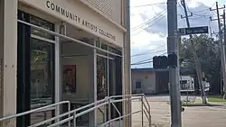 The entrance of the Community Artists' Collective in Houston, Texas