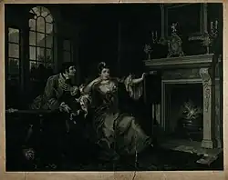 The Lady's Last Stake, engraving after William Hogarth, 1825