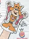 An updated rendition of the Burger King character used in the advertising for Burger King Kids Club during the mid-2000s