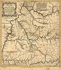 This map of Kentucke, drawn from actual observations, is inscribed with the most perfect respect, to the Honorable the Congress of the United States of America; and to His Excellcy. George Washington, late Commander in Chief of their Army. (1784)