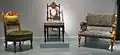 Chairs, left (1867–69), center (1869–70), right (1883–84), Metropolitan Museum of Art