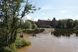 Wool factory in Tidan, Skövde municipality. The river Tidan.