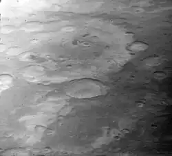 Oblique Viking Orbiter 1 view of Tikhonravov