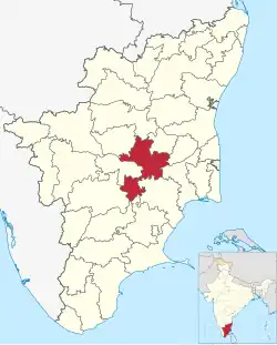 Location in Tamil Nadu