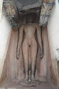 The 16&nbsp;m (52&nbsp;ft) statue of Neminath at Tirumalai, the tallest Jain sculpture in Tamil Nadu