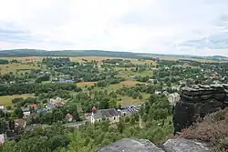 View of Tisá from the Tisá Rocks