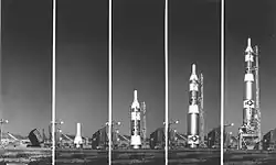 Titan I missile emerges from the silo in 1960