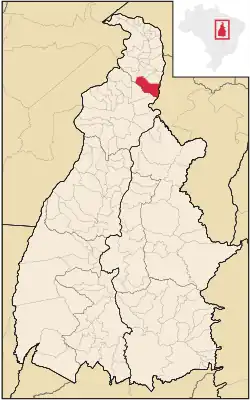Location in Tocantins state