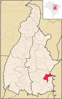 Localization of Dianópolis in Tocantins