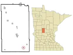 Location of Grey Eagle, Minnesota