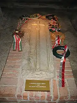 Tomb of Andrew I in the crypt