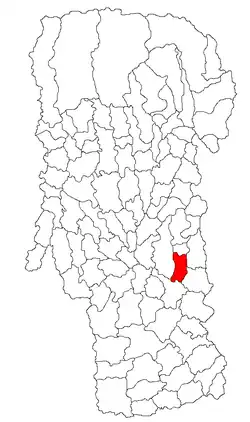 Location in Argeș County