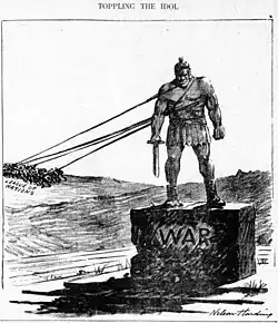 "Toppling the Idol", for which Harding received the 1927 Pulitzer Prize for Editorial Cartooning