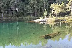 The bay in the northeast of the lake.